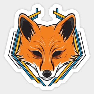 Fox Head Geometric Sticker